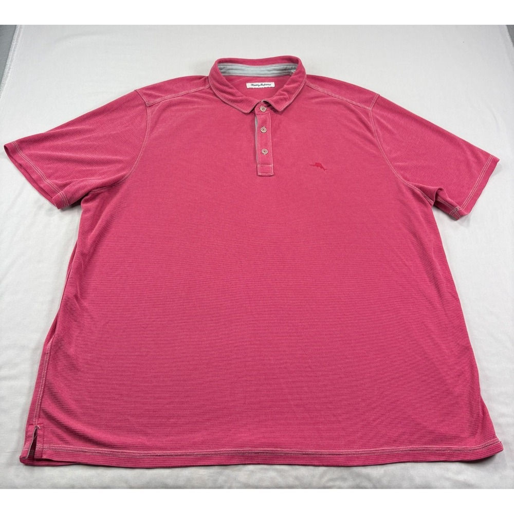 Tommy Bahama Polo Shirt Mens 3XL Pink Modal Casual Golf Stretch